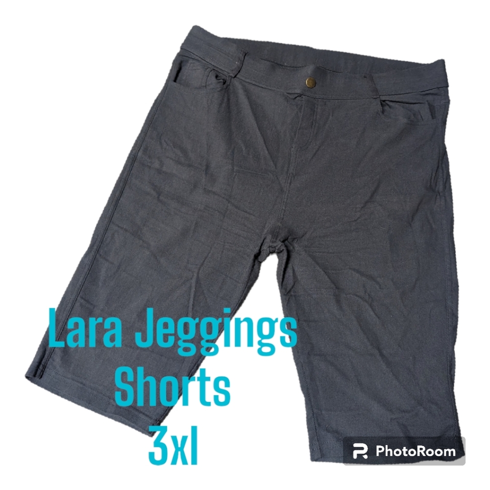 Lara Jeggings Bermuda Shorts 3XL Gray Stretchy